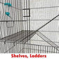 X-Large 5-Levels Tight 3/8-inch Bar Spacing Ferret Chinchilla Sugar-Glider Rats Mice Gerbil Chew Free Cage with Removable Rolling Stand, 31-Inch by 19-Inch by 55-Inch