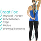 Vive Stretch Strap (75" - 10 Loops) - Leg Stretch Band to Improve Flexibility - Stretching Out Yoga Strap - Exercise and Physical Therapy Belt for Rehab, Pilates and Gymnastics with Guide Book