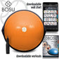 Bosu Balance Ball Exercise Trainer, Home Gym Equipment w/ Guided Workouts & Pump, 26", Blue - Inflatable Fitness Platform for Strength Training, Standing, Balancing, and Core Workout