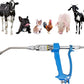 20ML Veterinary Metal Feeding Gun, Continuous Drench Gun Dosing Device Veterinary Adjustable Medicine Dispenser Husbandry Autonomous Feeding Tool, for Pig Cow, Sheep, Horse (Blue, 20ML No Bottle)