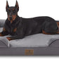 Bedfolks Orthopedic Dog Bed, Waterproof Dog Sofa Bed for Extra Large Dogs, Egg Foam Pet Couch Bed with Removable Washable Cover and Nonslip Bottom, Dark Grey