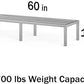 20 in X 60 in. Aquarium Stand | Industrial Style Aluminum Fish Tank Base with Open Frame Design