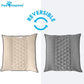 Paw Inspired Snuggle Bunny Bolster Bed for Rabbits, Cats, Dogs and Other Small Pets, Reversible Fleece Flop Bedding with Padded Sides (Gray/Beige)