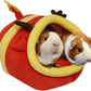 Guinea Pig Bed House & Hideout for Rat Bearded Dragon Hedgehog Ferret to Sleep and Hide, Guinea Pig Cage Accessories Habitat Décor (X-Large, 6.Christmas fire Dragon)