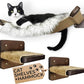 Multi-Level Cat Wall Hammock with Plush Cushion and Two Steps - Shelves Set with Perches for Playing, Climbing, and Sleeping - Wooden Cat Wall Bed