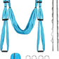 Aerial Yoga Swing Set Yoga Hammock Trapeze Sling Inversion Tool for Indoor Home Fitness (Blue)