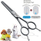 4.5" Thinning Shears for Dogs Grooming Face with Safety Round Tip for Small Dogs Face Paw Ears Trimmer Professional Small Cat Grooming Scissors (4.5" Blender, Gray)