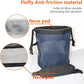 Heavy-Duty Horse Feed Bags - with Adjustable Strap, Comfort Neck & Nose Pads, and Double Waterproof Bottom Mesh (2-Pack) (Blue+Blue)