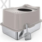 Stainless Steel Cat Litter Box, XL Top Entry Litter Box for Big Cats, Enclosed Large Cat Box with High Wall, Metal Cat Litter Pan Never Absorbs Odors, Easily Cleaning, Include Scoop