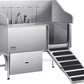 VEVOR Professional 304 Stainless Steel Dog Bathing Station, 61 inch Pet Grooming Tub w/Anti-Slip ramp, Storage Drawer, Cold Hot Faucet Showerhead for Large & Medium & Small (Right Door, with Drawer)
