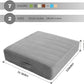 MeMoreCool Square Floor Pillow for Adults and Kids, Large Meditation Cushion with Thick Foam and Washable Tufted Cover, 24-Inch Grey Seat for Sitting and Yoga