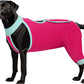 ROZKITCH Dog Surgery Leg Sleeve Rear Legs, Male Female Pet Prevent Licking Wound Elbow Knee Protector, Dog Recovery Suit Cone Collar Alternative Pants Shirt for Wound Heal Wrap Rosered M