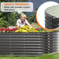 VINGLI Galvanized Raised Garden Beds Outdoor, 6x3x2 Ft, 8x4x2 Ft Lager Metal Planter Raised Beds for Planting Vegetables Flowers Herb (8 * 4 * 2（Oval）)