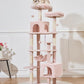 Taoqimiao Cat Tree, 68-Inch Cat Tree Cat Tower for Indoor Cats, Plush Multi-Level Cat Condo with 6 Scratching Posts, 2 Perches, 2 Caves,Hammock, 3 Pompoms,MS020SP Jelly Pink