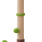 33" Tall Cat Scratching Post for Indoor Cats, Premium Sisal Scratch Posts with Cat Toys and Fun Mouse Holer for Cats at All Ages, Scratcher Tree with Reinforced Stable Base (Green)