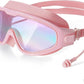 Adult Swimming Goggles,Leak-Proof,Anti-Fog Pool Glasses,Wide View Swim Goggles with Ear Plugs and Nose Clip