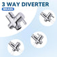 Dog Shower Attachment, 3 Mode Handheld Sprayer with ON/OFF Switch, G1/2" Metal Diverter, 100 Inches Stainless Steel Hose, No Drill Holder, for Pet and Dog Washing in Bathroom