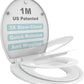 Round Toilet Seat with Toddler Seat Built In, 3X Slow Close FOR BOTH TODDLER & ADULT Seats, Potty Training Toilet Seat, No Wiggle and Easy to Install, Detachable Toddler Seat for Longterm Usage, White
