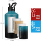Insulated Water Bottle 64oz,Triple Wall Vacuum Stainless Steel(Dishwasher Safe),Leak Proof & Non-BPA,Flask Jug with Paracord Handle & Straw Spout Lids Sports