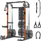 Power Cage, Squat Rack with Cable Crossover and Dual Independent Pulley System, 2000LB Capacity Workout Cage with More Training Attachments, Power Rack for Home Gym