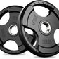 RitFit Olympic Rubber Grip Plates for Barbell, 2-Inch Weight Plates for Weightlifting and Strength Training in Home & Gym, Single, Pair and Sets(2.5/5/10/25/35/45 LB)