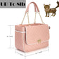Fashion Pet Carrier Dogs Cat Small Animals Purse Bag, Leather Pet Carriers Dog Puppy Kitten Tote Travel Handbag TSA Airline-Approved