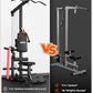 LS01 LAT Pulldown Machine, LAT Row Cable Machine with AB Crunch, LAT Tower with Cable Row Attachments, 3 in 1 Pulley Stations for Home Gym