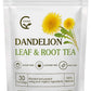 Organic Dandelion Leaf & Root Tea, Supports Kidney Function and Healthy Digestion, Caffeine Free, 30 Tea Bags