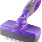 Hertzko Self-Cleaning Slicker Brush for Deshedding Long and Short-Haired Pets - Small Size Grooming Rake and Comb for Dogs and Cats