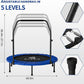 CLORIS 40in Folding Trampoline Mini Trampoline Rebounder Trampoline for Adults Fitness Trampoline with Adjustable Foam Handle, with safty Padded Cover Best Gift for Kids/Adult