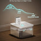 DownyPaws Battery Operated Cat Water Fountain, 84oz/2.5L Fursink Wireless Pet Water Fountain for Cats Inside, Automatic Dog Water Dispenser with Motion Sensor, Ultra Quiet Pump, BPA-Free, White
