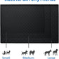 MIGHTY MONKEY 100% Waterproof Dog Food Mat, Raised Edges Silicone Pet Feeding Placemat for Cat, Dogs, Pet Bowls, High Lipped Tray Prevents Water Spills, Food on Floor, Dishwasher Safe, 22x14, Black