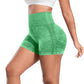 CHRLEISURE Women's 4 Packs Workout Gym Shorts, High Waisted Butt Lifting Scrunch Butt Seamless Booty Shorts