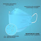LEVENIS KN95 Face Masks 50 Pack, Breathable Comfortable and Disposable KN95 Mask, Blue