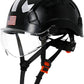 AOLAMEGS Construction Safety Hard Hat - ANSI Z89.1 Type Ι OSHA Approved Safety Helmets with Chin Straps Lightweight Reflective Vented ABS Hard Hats For Men Women Industrial Workwear 6-point Suspension