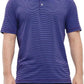 Men's Golf Polo Shirts Short Sleeve Striped Performance Moisture Wicking Dry Fit Golf Shirts for Men