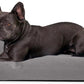 K9 Ballistics Tough Rectangle Pillow Small Dog Bed - Removable Cover, Washable, Durable & Water Resistant Dog Bed Made for Small Dogs 24"x18" Light Gray Velvet