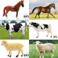 Farm Animal Figurines, Realistic Plastic Animals Toys with Fences Building Blocks, Farm Figures Playset Educational Birthday Gift for Kids & Toddlers, 53 PCS