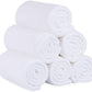JML Microfiber Bath Towels, Bath Towel Sets (6 Pack, 27" x 55") - Extra Absorbent and Fast Drying, Multipurpose White Microfiber Towel for Bath, Beach, Pool, Sports, Yoga