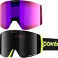 Ski Goggles Snow OTG Snowboard Goggles Magnetic Interchangeable Lens Frameless UV Protection Anti-fog mobile Skating