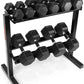 WF Athletic Supply Rubber Encased Hex Dumbbells with Rubber Grip Contoured Handle for Muscle Toning, Strength Building & Full Body Workout