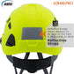LOHASPRO Hard Hats Construction Safety Helmet ANSI Z89.1 Approved OSHA Hardhat Vented Men Worker Neon Green Hard Hat with Chin Strap Tree Climbing Rescue Arborist Helmet (P3 Lime)