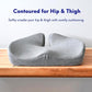 C CUSHION LAB Patented Pressure Relief Seat Cushion for Long Sitting Hours on Office/Home Chair, Car, Wheelchair - Extra-Dense Memory Foam for Hip, Tailbone, Coccyx, Sciatica - Wellness Green