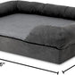 The Dog’s Bed, Large Grey Plush (no Logo), Memory Foam, Pain Relief: Arthritis, Hip & Elbow Dysplasia, Post Surgery, Lameness, Supportive, Calming, Waterproof Washable Cover, Veterinary Approved