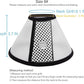 Depets Adjustable Recovery Pet Cone E-Collar for Cats Kittens Rabbits, Plastic Elizabeth Protective Collar Wound Healing Practical Neck Cover, Neck Girth 6.1 in