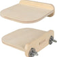 Chinchilla Wooden Platform Set, Chinchilla Cage Platform with Feeding Bowl, Small Animals Cage Accessories for Squirrel Gerbil Suger Glider Hamsters (3Pcs of Small Platform)