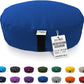 Bean Products Zafu Meditation Pillows for Sitting on Floor, Yoga Cushion, Cotton/Buckwheat Fill Yoga Pillow, Zafu Meditation Cushion, Zen Kneeling Prayer Pad- Made in USA - 14"x18" Oval - Royal Blue