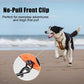 PoyPet No Pull Dog Harness, Reflective Comfortable Vest Harness with Front & Back 2 Leash Attachments and Easy Control Handle Adjustable Soft Padded Pet Vest for Small to Large Dogs (Orange,M)