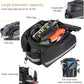 Bike Rear Rack Bag,10-25L Bicycle Trunk Bag with Rain Cover, Pannier Bike Bag with 2 Side Foldable Panniers, with Reflective Strips and Shoulder Strap, for Shopping,Cycling,Trip (Black)