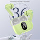 Wireless Earbuds, Bluetooth 5.4 Headphones Bass Stereo, Ear Buds with Noise Cancelling Mic, IP7 Waterproof in Ear Earphones, 36H LED Display Bluetooth Earbuds for Laptop Pad Phones Sports, Grass Green
